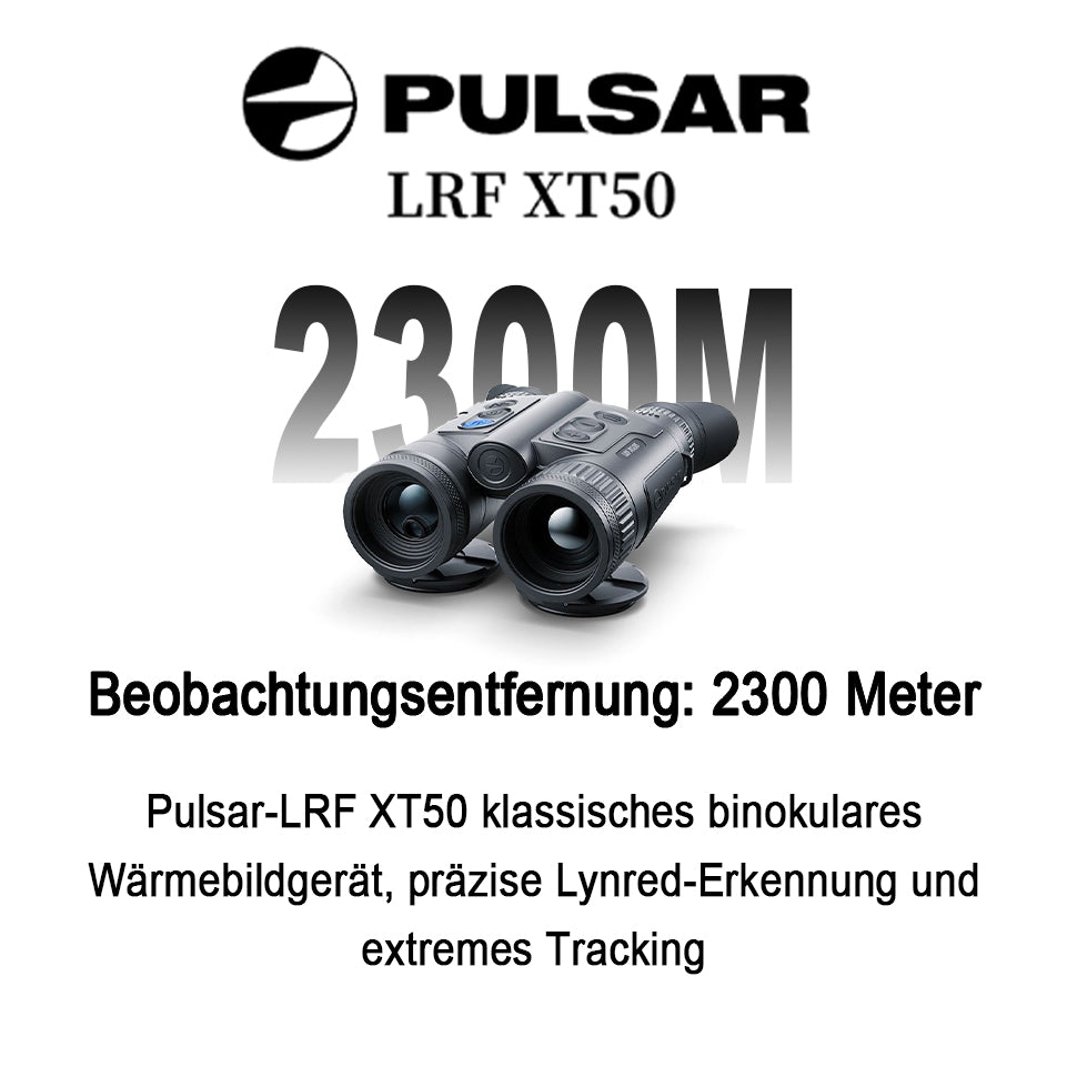 Pulsar-LRF XP50, klassisches Wärmebildfernglas mit Lynred Präzisionserkennung und extremer Nachführung