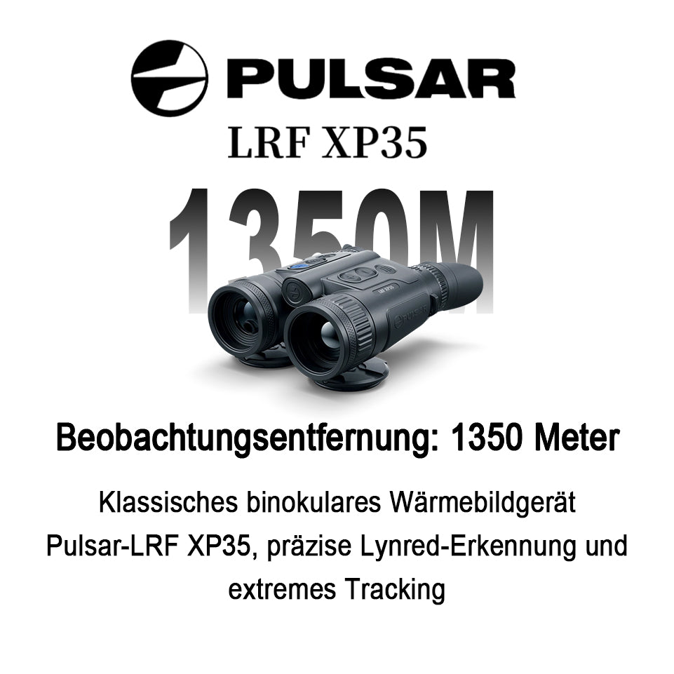 Pulsar-LRF XP50, klassisches Wärmebildfernglas mit Lynred Präzisionserkennung und extremer Nachführung